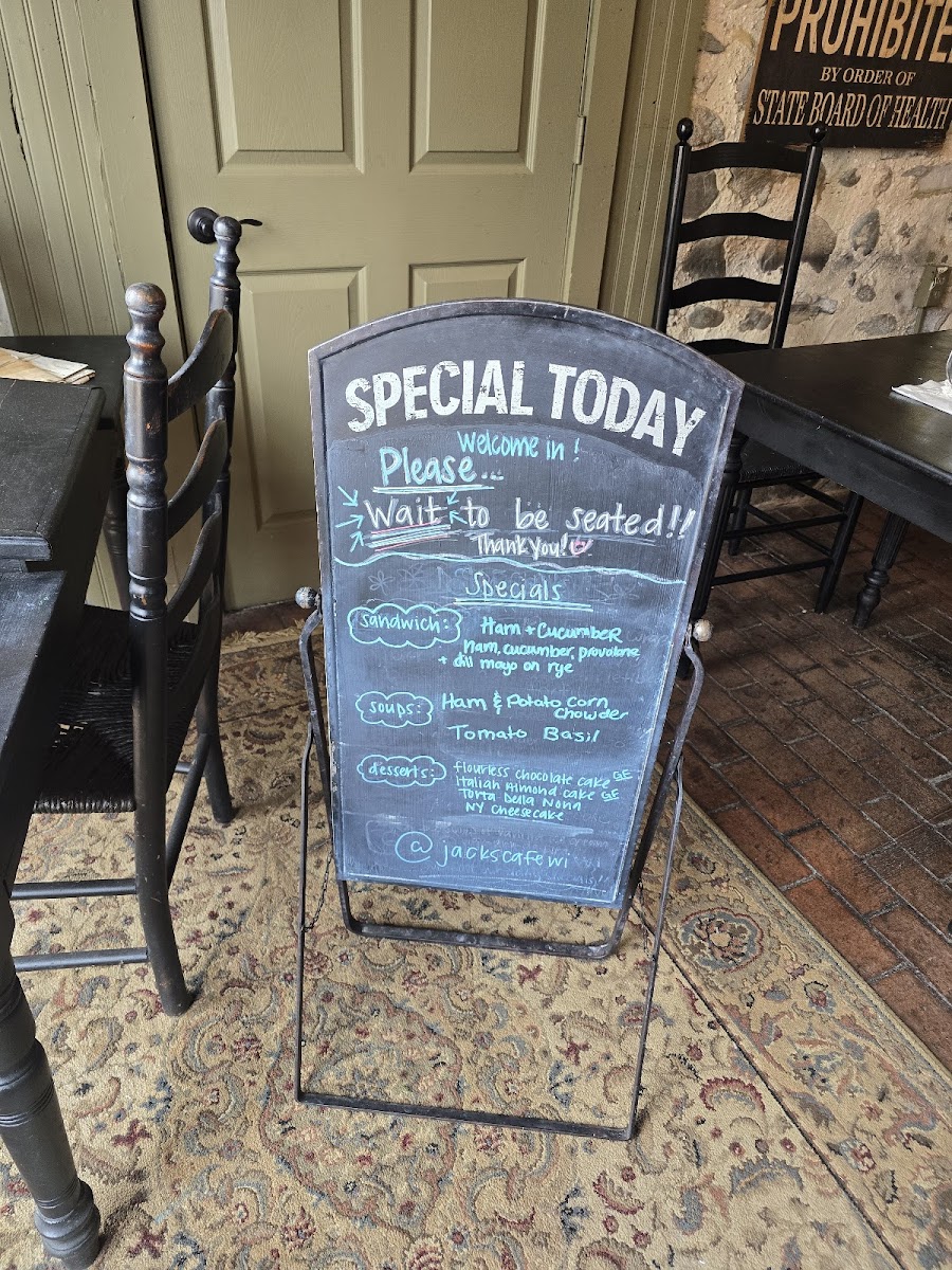 Menu - Jack's Cafe photo 2